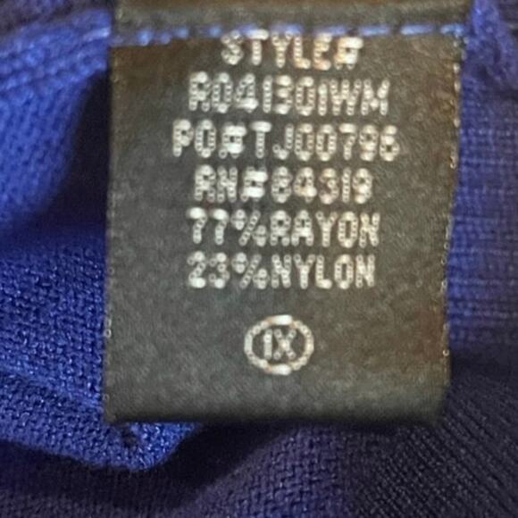 Lyn Cornflower Blue Cardigan Sweater Sz. 1X - Picture 4 of 4